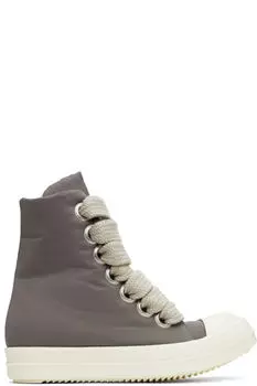 Серые кроссовки Hollywood Jumbo Lace Puffer Sneaks Rick Owens DRKSHDW