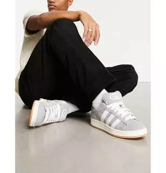 Серые кроссовки на резиновой подошве adidas Originals Campus 00's