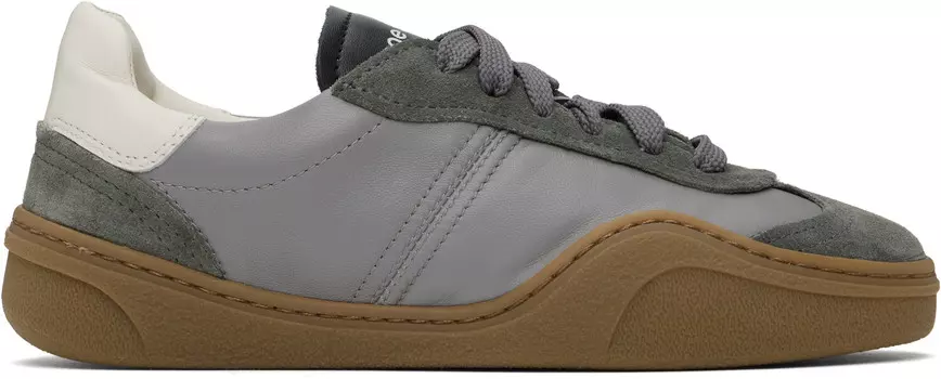 Серые кроссовки на шнуровке Acne Studios, Multi grey