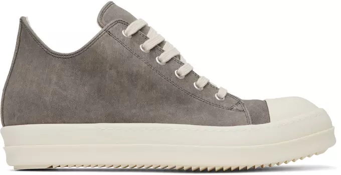 Серые кроссовки Porterville Foil Stretch Denim Low Sneaks Rick Owens DRKSHDW