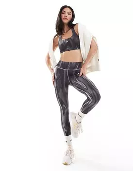 Серые леггинсы adidas Training с принтом