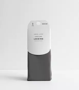 Серые леггинсы на флисовой подкладке с начесом New Look, темно-серый