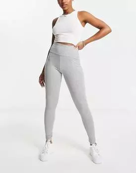 Серые леггинсы с трилистником adidas Originals Essentials