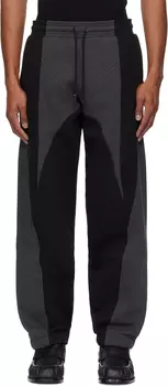 Серые легкие флисовые спортивные брюки Mugler