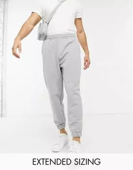 Серые меланжевые джоггеры оверсайз ASOS DESIGN - GREY