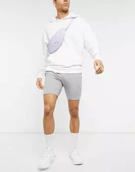 Серые меланжевые шорты скинни из джерси ASOS DESIGN - GREY