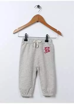 Серые меланжевые спортивные штаны Elastic Leg для маленьких девочек 22FWG-43 Mammaramma, серый меланж