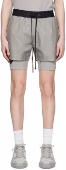 Серые многослойные спортивные шорты Templa