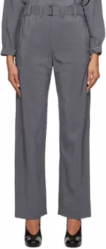Серые мягкие брюки с поясом LEMAIRE