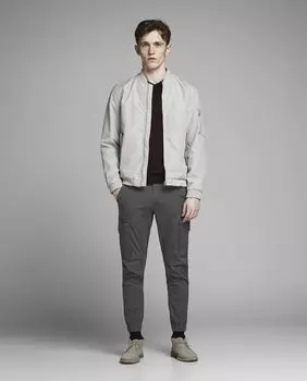 Серые мужские брюки-карго Jack & Jones, серый