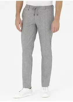 Серые мужские брюки с нормальной талией и нормальными штанинами N00105/EXP Pierre Cardin, серый
