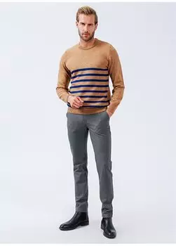 Серые мужские брюки Slim Fit с нормальной талией и нормальными штанинами GRAND Pierre Cardin, серый