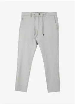 Серые мужские брюки Slim Fit с нормальной талией и нормальными штанинами TORBINO Pierre Cardin, серый