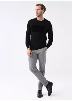 Серые мужские брюки узкого кроя с нормальной талией Beymen Business