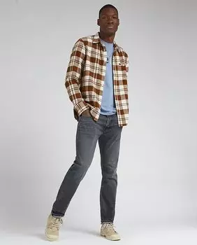 Серые мужские джинсы узкого кроя Rider Lee, серый