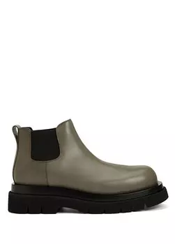 Серые мужские кожаные ботинки Bottega Veneta