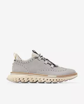 Серые мужские кожаные кроссовки с кружевной застежкой Cole Haan, серый