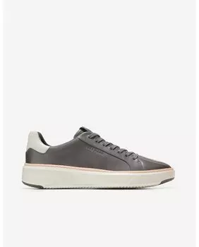 Серые мужские кожаные кроссовки с кружевной застежкой Cole Haan, серый