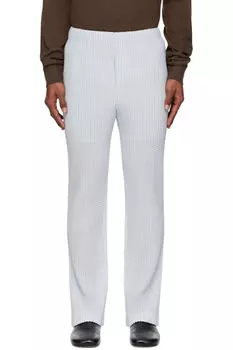 Серые наружные сетчатые брюки HOMME PLISS ISSEY MIYAKE