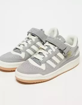 Серые низкие кроссовки adidas Originals Forum 84 на резиновой подошве