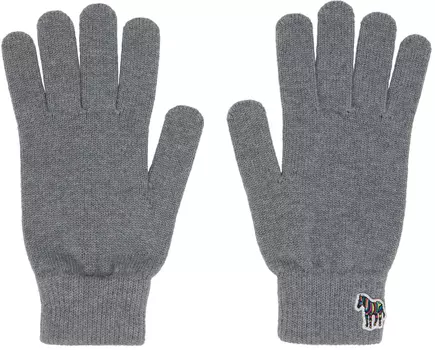 Серые перчатки зебры PS by Paul Smith