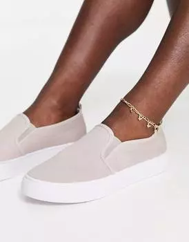 Серые плимсоллы в горошек ASOS DESIGN