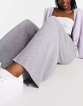 Серые плиссированные широкие брюки-кюлоты ASOS DESIGN