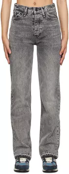 Серые прямые джинсы Alex с высокой посадкой rag & bone