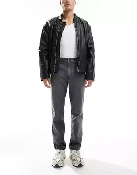 Серые прямые джинсы ASOS DESIGN