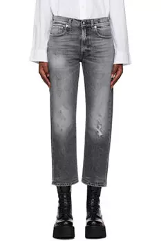 Серые прямые джинсы-бойфренды R13