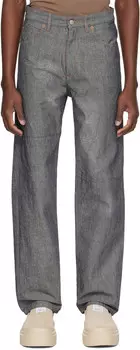 Серые прямые джинсы MM6 Maison Margiela, серый