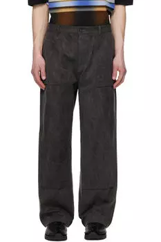 Серые рабочие брюки из выстиранного хлопка Juun.J