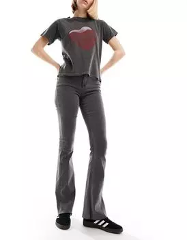 Серые расклешенные джинсы Miss Selfridge