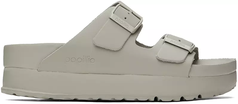 Серые сандалии Arizona Flex Platform Birkenstock