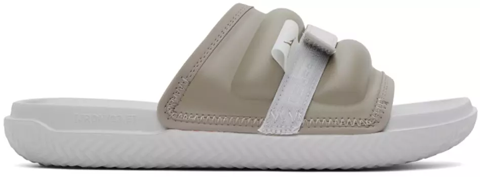 Серые сандалии Super Play Moon ископаемый/Белый/Нейтральный Nike Jordan