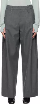 Серые шерстяные брюки WOOYOUNGMI