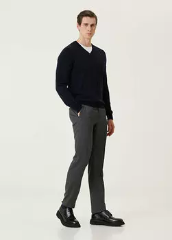 Серые шерстяные брюки Zegna