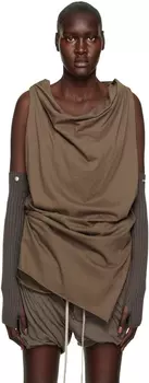 Серые шерстяные грелки для рук Rick Owens