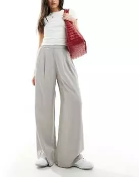 Серые широкие брюки ASOS