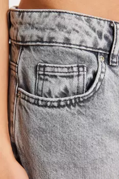 Серые широкие джинсы с заниженной талией Trendyol, серый