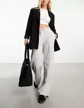 Серые широкие джоггеры Stradivarius