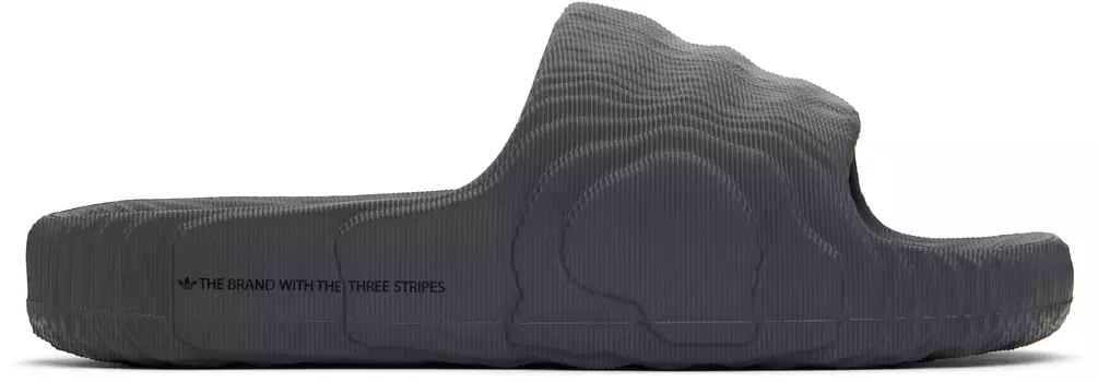 Серые шлепанцы для бассейна Adilette 22 Adidas Originals, Grey five/Grey five/Core black