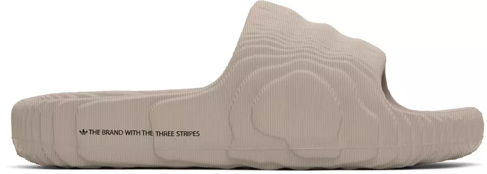Серые шлепанцы для бассейна Adilette 22 Adidas Originals, светло-коричневый/светло-коричневый/черный