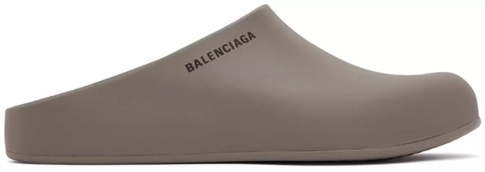 Серые шлепанцы для бассейна Balenciaga
