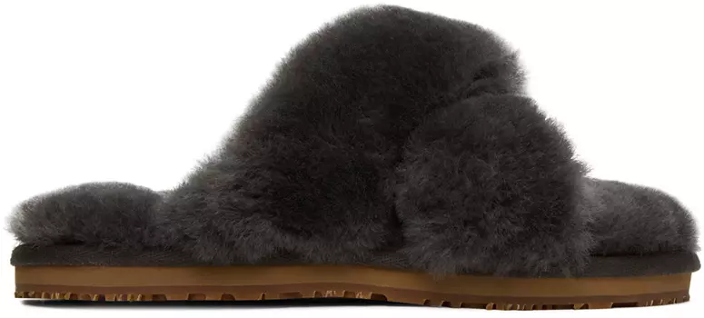 Серые шлепанцы крест-накрест Mou