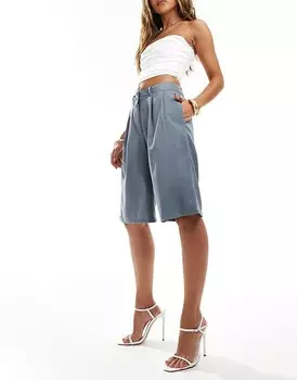 Серые шорты длиной до колена New Look