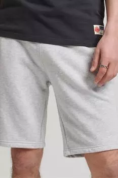 Серые шорты из джерси из органического хлопка с винтажным логотипом Superdry, серый