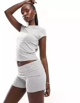 Серые шорты с манжетами ASOS