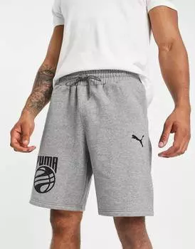 Серые шорты с принтом Puma Basketball Graphic Booster