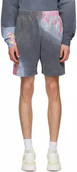 Серые шорты с принтом тай-дай MSGM